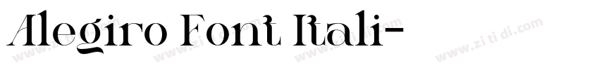 Alegiro Font Itali字体转换 Alegiro Font Itali字体转换